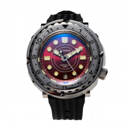 Proxima PX1682 NH36 Tuna Diver Automatic Wristwatch MarineMaster Sapphire insert Red Day-Date dial V3