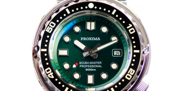 Proxima PX1682 blue dial SBBN017 NH35 Tuna Diver Automatic Wristwatch  MarineMaster Green dial