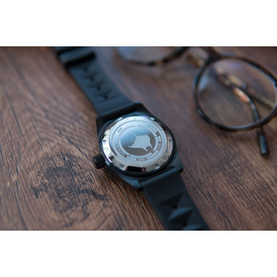 PROXIMA PX1680 VINTAGE STYLE BUBBLE SAPPHIRE GLASS C3  BLACK DIAL