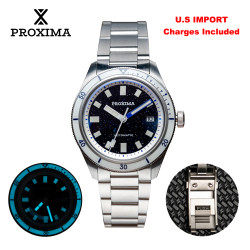  Proxima PX1721 Luxury Diver Watch Business Waterproof Male Clock PT5000 Men Watches Stainless Steel Sapphire Bezel BGW9 Luminous