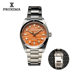 Proxima 37mm Vintage Men Wristwatches PT5000 Movement Desert Texture Dial Sport Watches Sapphire Glass 20Bar Relogio PX1690-CC