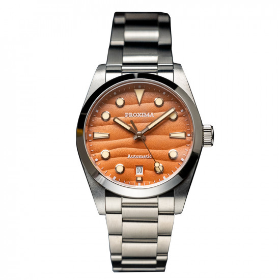 Proxima 37mm Vintage Men Wristwatches PT5000 Movement Desert Texture Dial Sport Watches Sapphire Glass 20Bar Relogio PX1690-CC