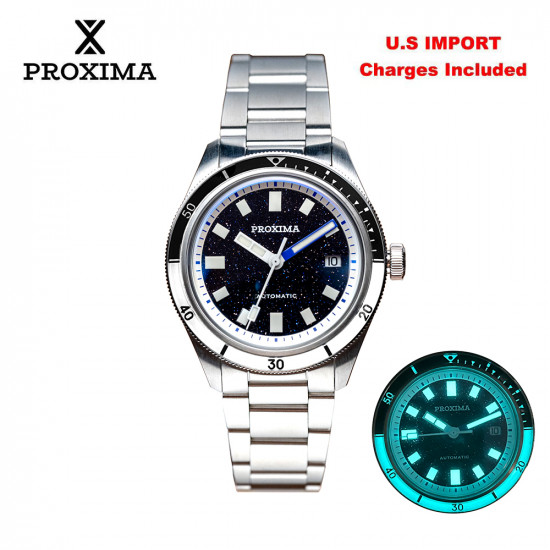  Proxima PX1721 Luxury Diver Watch Business Waterproof Male Clock PT5000 Men Watches Stainless Steel Sapphire Bezel BGW9 Luminous