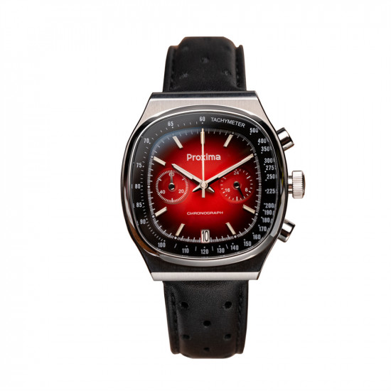 Proxima PX1734 Retro Quartz Chronograph Men Watches Sapphire Glass Enamel Dial Stainless Steel Fashion Dress Wristwatch