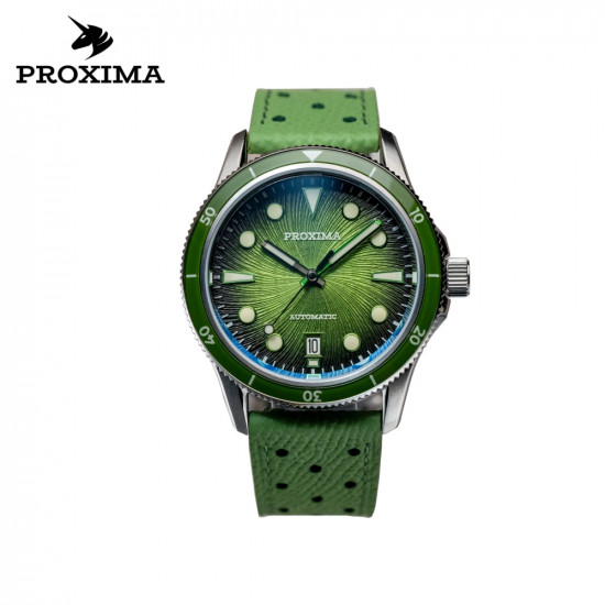 PX1743  New Mens Mechanical Watches Aventurine Dial 100M Waterproof Clock Sapphire Glass Automatic Men Watch Relogio Masculino