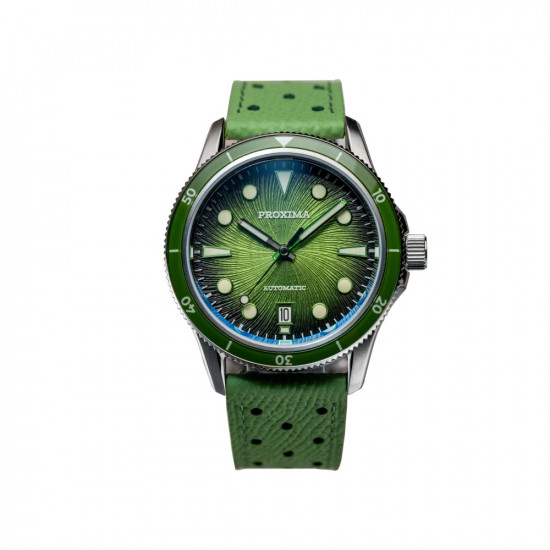 PX1743  New Mens Mechanical Watches Aventurine Dial 100M Waterproof Clock Sapphire Glass Automatic Men Watch Relogio Masculino