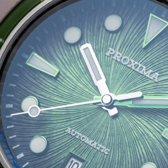 PX1743  New Mens Mechanical Watches Aventurine Dial 100M Waterproof Clock Sapphire Glass Automatic Men Watch Relogio Masculino