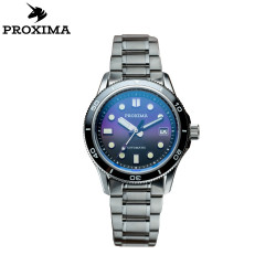 Proxima PX1747 39mm Men Mechanical Watches C3 BGW9 Sunburst Dial Sapphire Glass Automatic Watch Ceramic Bezel