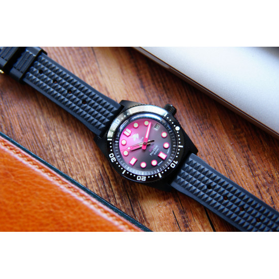 PROXIMA UD1680 UNICORN DIVER WATCH PVD BLACK MEN MECHANICAL WATCHES 200M WATERPROOF LUMINOUS 2021 SPORT RELOJES Blush DIAL