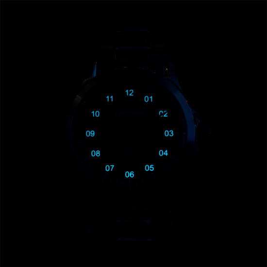 Proxima PX1745 Men's Watches Luxury 9015 Automatic One Hand Watch Stainless Steel Sapphire Crystal Glass 100M Waterproof