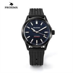 PX1746-1 New Mens Mechanical Watches IPS Black Aventurine Dial 100M Waterproof Clock Sapphire Glass Automatic Men Watch