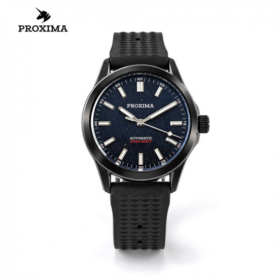 PX1746-1 New Mens Mechanical Watches IPS Black Aventurine Dial 100M Waterproof Clock Sapphire Glass Automatic Men Watch