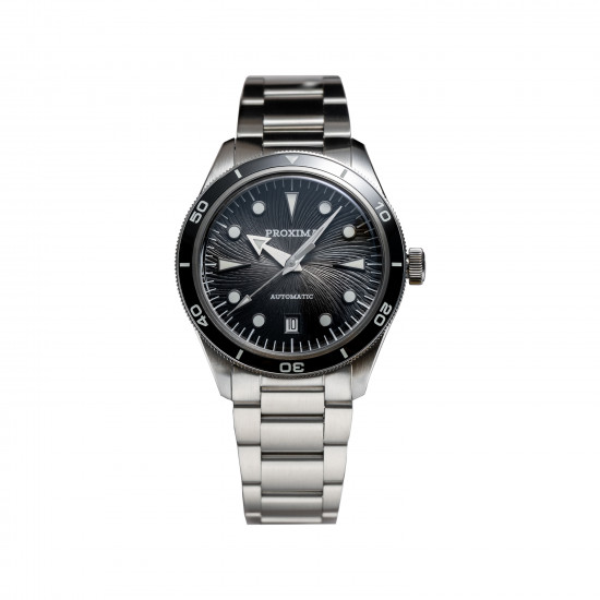 Proxima PX1749 39mm Men Diver Watch Spiral Vortex Dial  Luxury Diver  Wristwatch  PT5000 Automatic Mechanical Waterproof 200m 