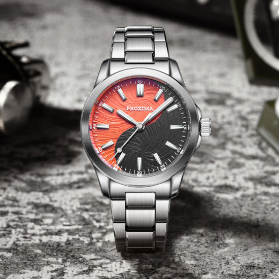 PX1751 Luxury Automatic Mechanical Wristwatches Sapphire Crystal Tai Chi Bagua Heaven and Earth Dial 10Bars Waterproof Clock Reloj Hombre