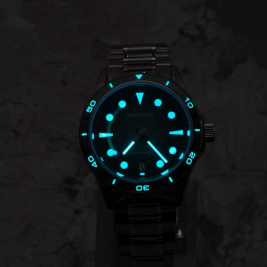 PX1755  New Mens Mechanical Watches Aventurine Dial 100M Waterproof Clock Sapphire Glass Automatic Men Watch Relogio Masculino