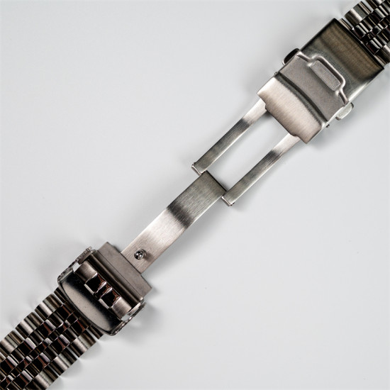 Proxima 20MM Men Five Bead Stainless Steel Bracelet MM300 SBDX001 SS Watchband Safety Milled Clasp Watch Strap Watches Parts